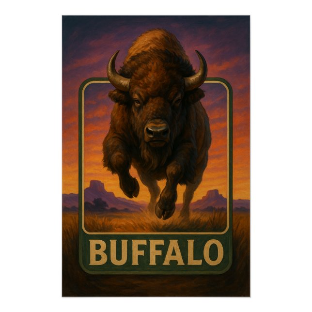 Büffelposter Poster (Vorderseite)