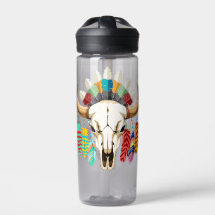 Büffelschädel-Emblem der amerikanischen Ureinwohne Trinkflasche