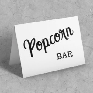 Buffet minimaliste Alimentation Popcorn Bar Carte 