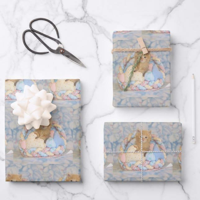 Buffington's Oaster- Cat Wrapping Paper - 3 Blätte Geschenkpapier Set (Vorderseite)