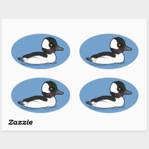 Bufflehead Ovaler Aufkleber