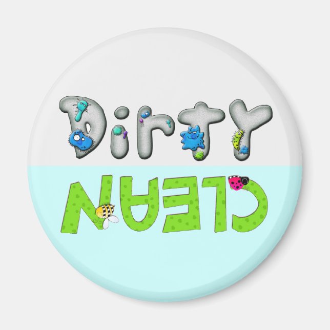 Bug and Germ Clean Lave-vaisselle Magnet (Devant)