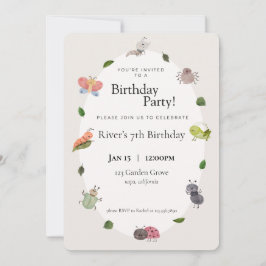 Bug Birthday Party Einladung