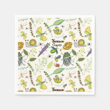 Bug Birthday Party Paper Napkin