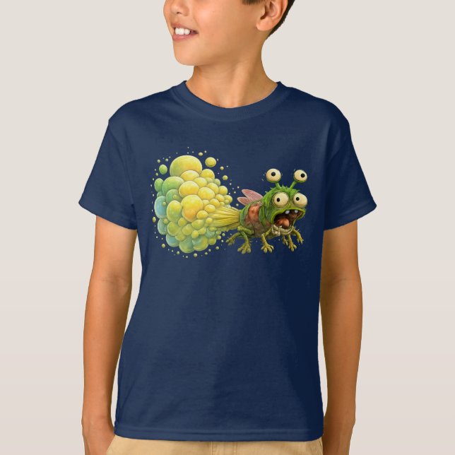 Bug Blast!" Funny Farting Insect T-Shirt (Vorderseite)