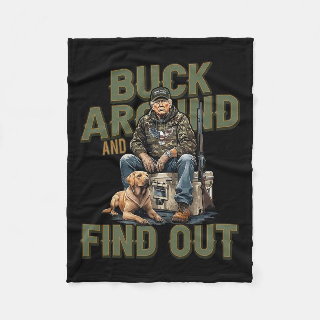 Bug dich um und finde heraus, wie Trump Camouflage Fleecedecke (Vorderseite)