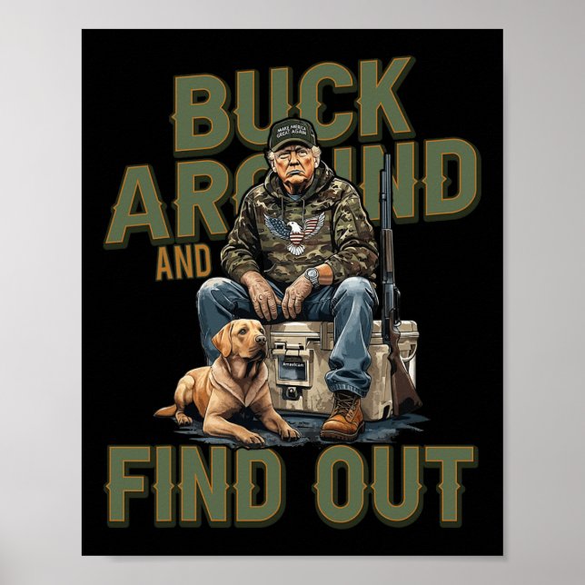 Bug dich um und finde heraus, wie Trump Camouflage Poster (Vorne)