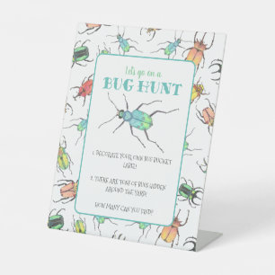 Bug Hunt Party Activity Tabletop Sockelschild