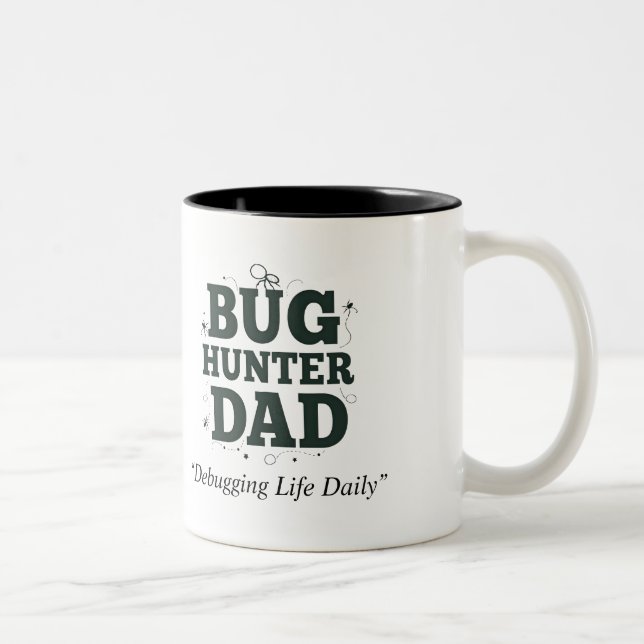 Bug Hunter Vater Tasse - Bester Vater je Kaffeecup (Rechts)