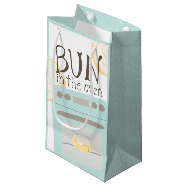 Bug in den Ofen kleine Geschenktasche Kleine Geschenktüte (Vorderseite Schrägansicht)