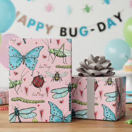 Bug Insekten für Bug Liebhaber von niedlich rosa L Geschenkpapier