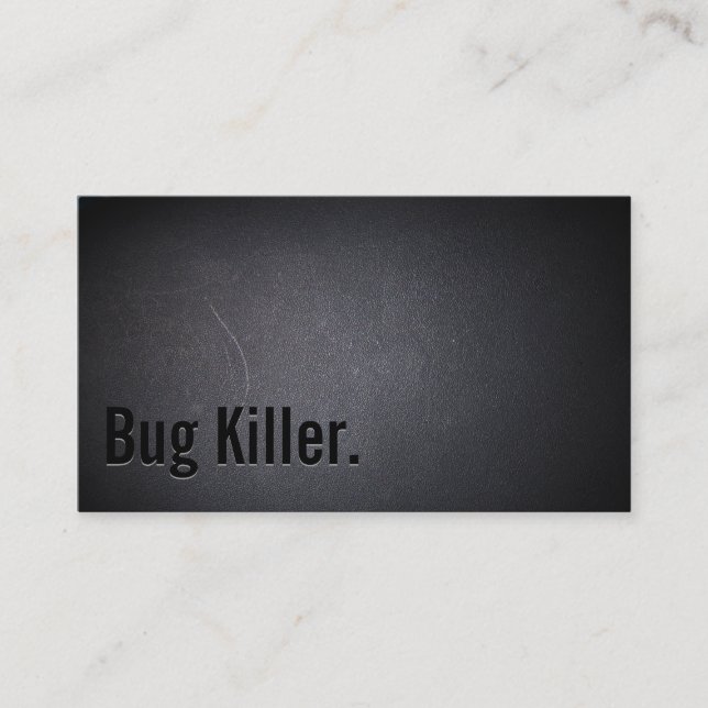 Bug Killer Pest Kontrolle Elegant Schwarz Visitenkarte (Vorderseite)