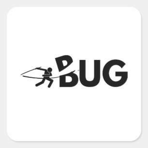 Bug-Laser Quadratischer Aufkleber