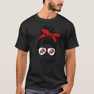 Bug Mama Ladybug Mama Messy Bun Haar Brille T-Shirt