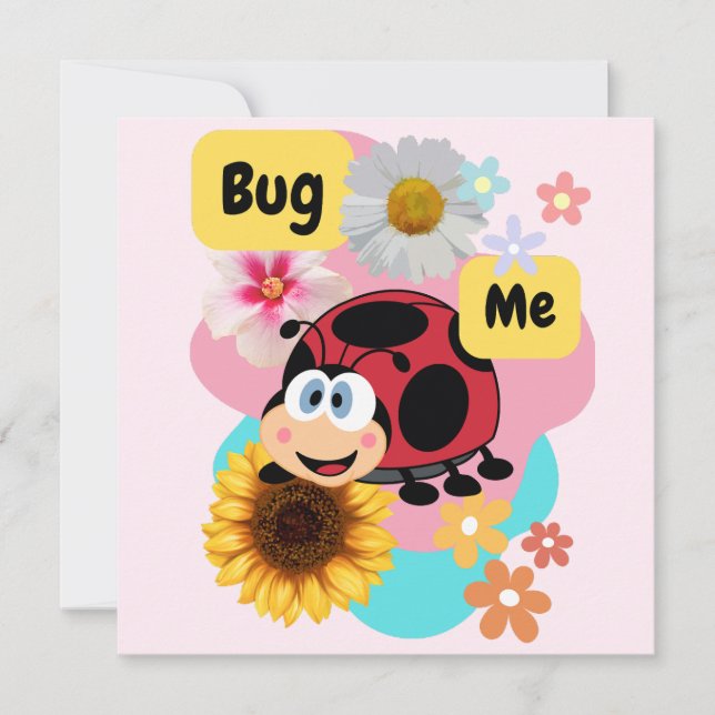 Bug Me: Ladybug Einladung (Vorderseite)