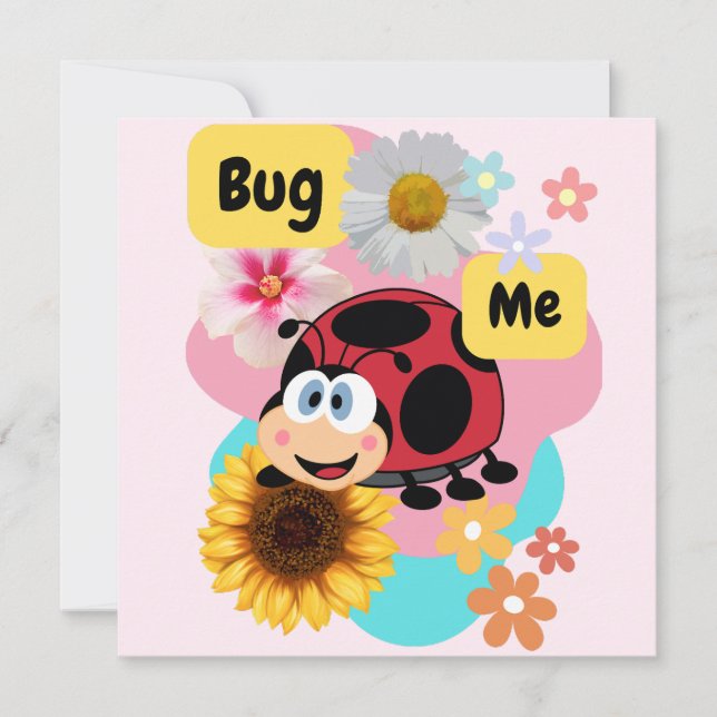 Bug Me: Ladybug Feiertagskarte (Vorderseite)