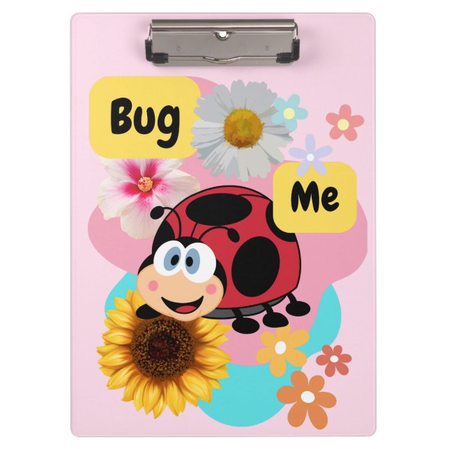 Bug Me: Ladybug Klemmbrett (Vorderseite)