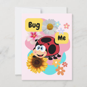 Bug Me: Ladybug Postkarte