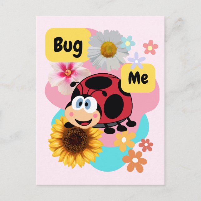 Bug Me: Ladybug Postkarte (Vorderseite)