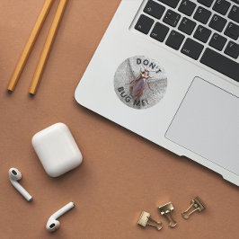 Bug mich nicht mit Kakerlaken Runder Aufkleber