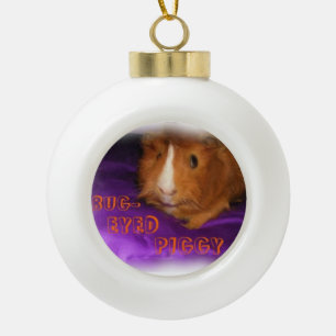 BUG-MIT AUGEN Guinea PIGGY Keramik Kugel-Ornament