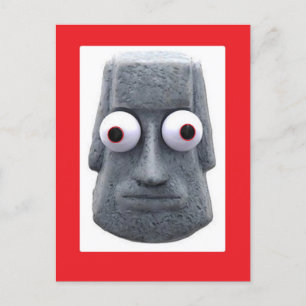 Bug-Mit Augen Moai'd Novelty Postkarte