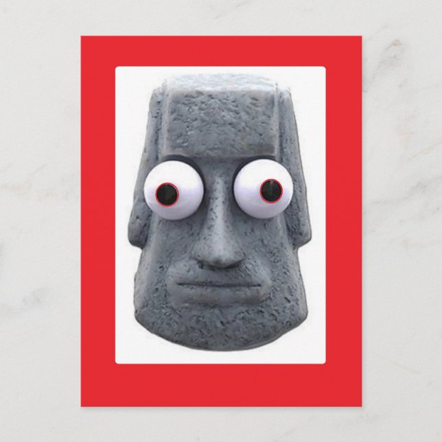 Bug-Mit Augen Moai'd Novelty Postkarte (Vorderseite)
