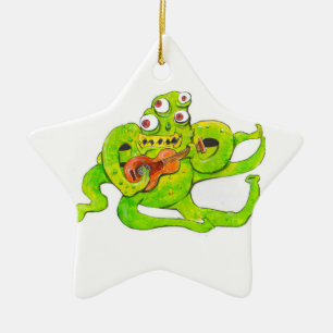 Bug Mit Augen Monster Plays Guitar Keramik Ornament