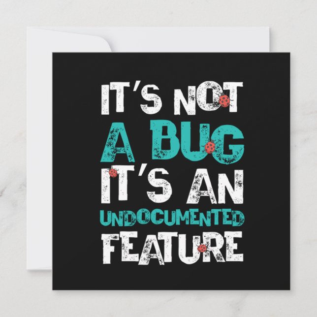 Bug Nicht dokumentiertes Feature Programmer Coder  Einladung (Vorderseite)