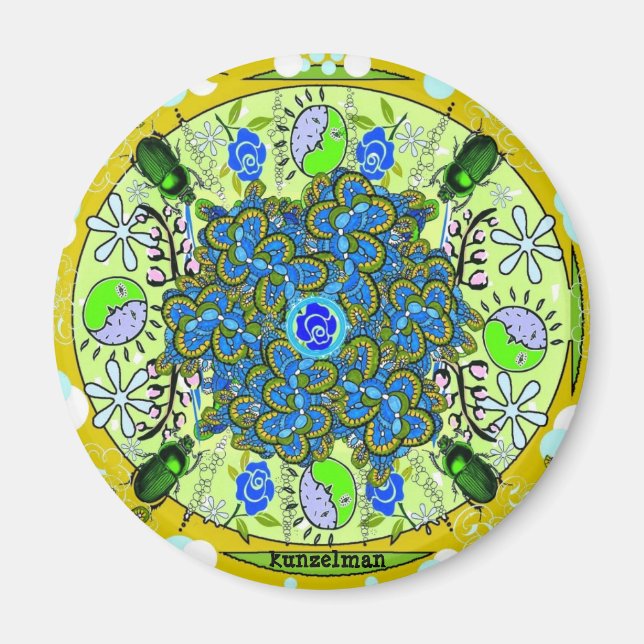 "BUG OUT" MANDALA MAGNET (Vorne)