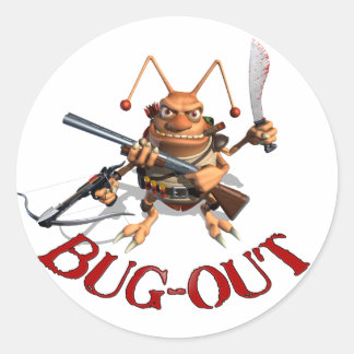 Bug-Out Runder Aufkleber