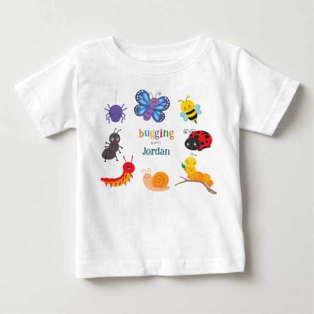 Bug Party Niedlich farbig Baby T-shirt (Vorderseite)