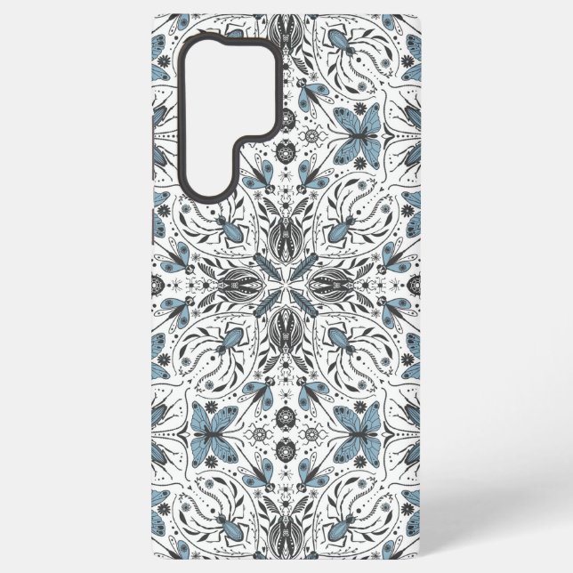 Bug, schwarz und blau samsung galaxy hülle (Rückseite)