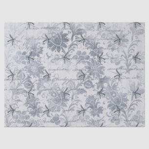 Bug und Blauer grauer Blumenzauber Seidenpapier