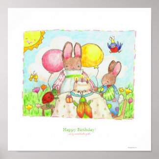 Bug und Bunny Geburtstagsfeier Poster