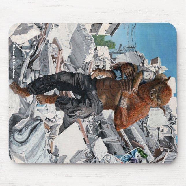 Bugbear Hero Child Rescue Fantasy Art Mousepad (Vorne)