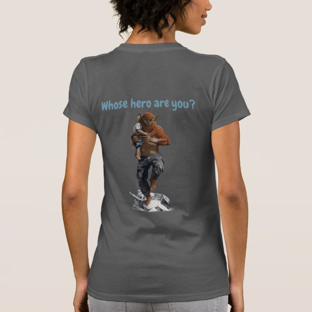 Bugbear Hero Child Rescue Fantasy Art Shirt (Rückseite)