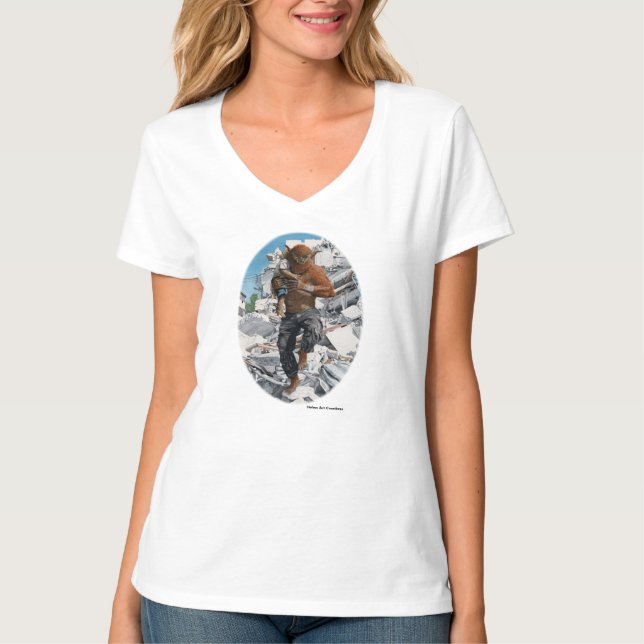 Bugbear hero Retcuing Child Fantasy Art T - Shirt (Vorderseite)