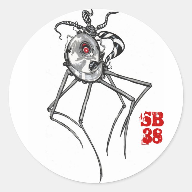 Bugbot-Sticker Runder Aufkleber (Vorderseite)