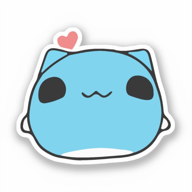 BugCat Capoo cat, Kawaii Comic Cat Liebe Aufkleber (Vorderseite)