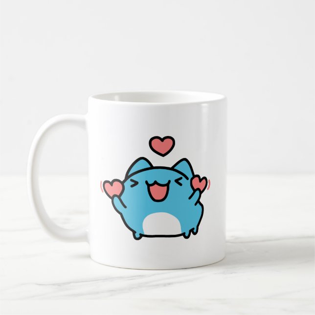 BugCat Capoo cat, Kawaii Comic Cat Liebe Kaffeetasse (Links)
