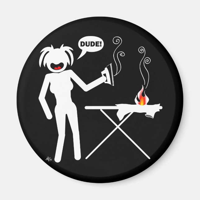 Bügelknopf und -Schlüsselanhänger Magnet (Vorne)