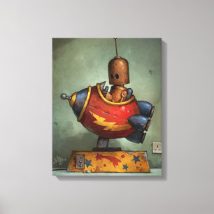 Bügelroboter Gestrickte Canvas Print Leinwanddruck