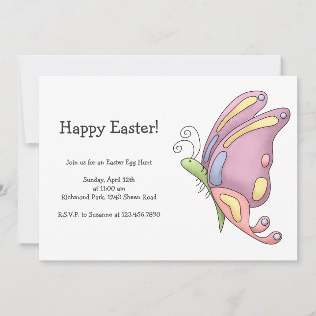 Buggin' You ・ Schmetterling Einladung (Vorderseite)