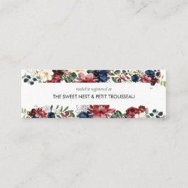 Buggundy Navy-Registrierungskarten | Mini Mini Visitenkarte