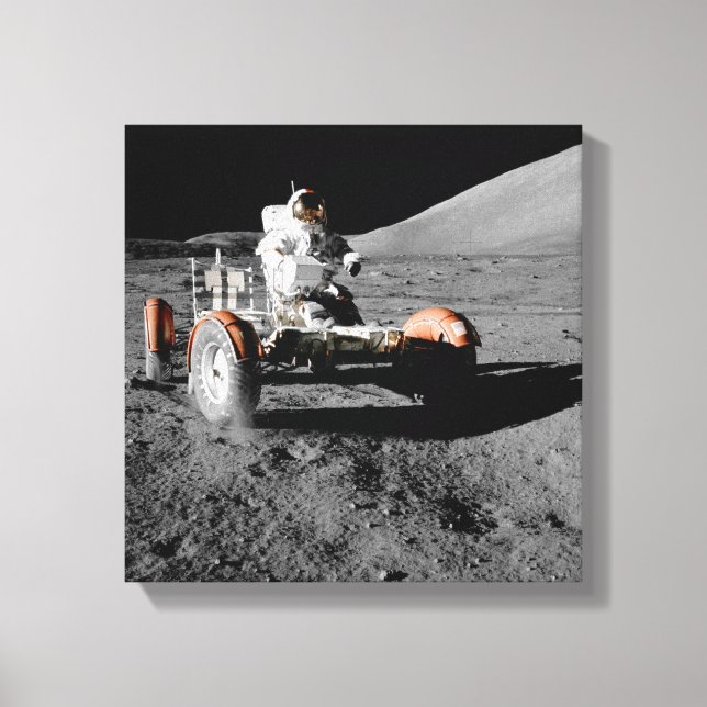Buggy des Mondlandeastronaut Leinwanddruck (Vorderseite)