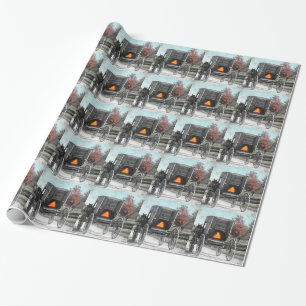 Buggy Herbst Geschenkpapier