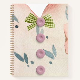 Buggy und rosa Knopf Kraft Notizbuch