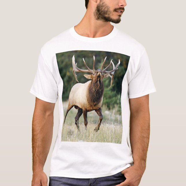 Bugleing Elche 3, "Anruf vom wilden " T-Shirt (Vorderseite)
