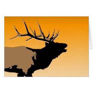 Bugling Bull Elch bei Sunset Original Wildlife Art